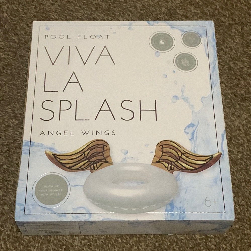 Angel Wings Pool Float - White
